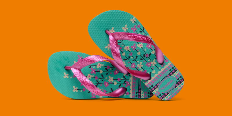 Havaianas Teal Flip Flops