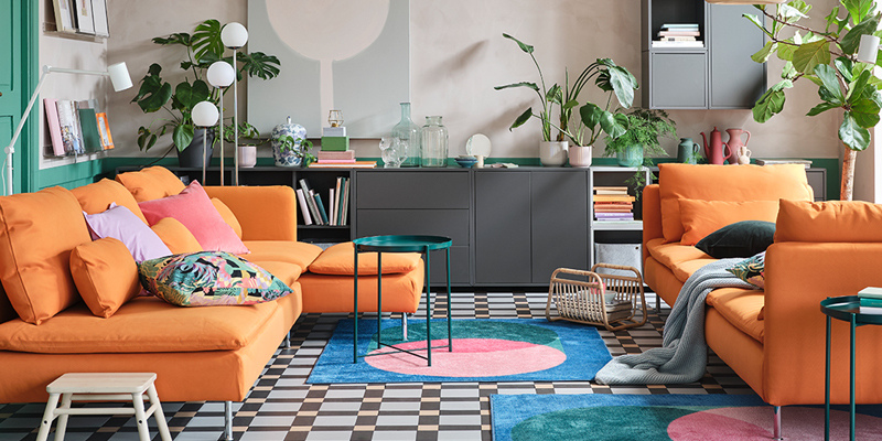 IKEA couches and cushions