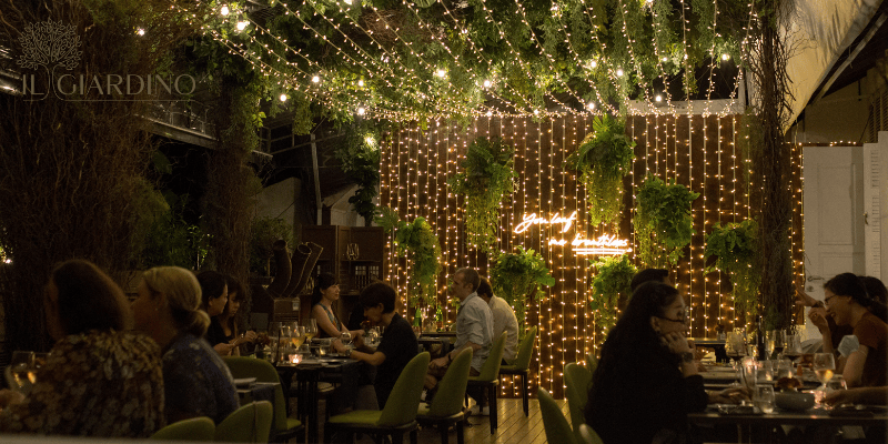 Dining at Il Giardino at the Garage Singapore